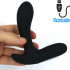 Stimolatore prostata vibrante in silicone nero 12,5 x 3,5 cm. - 0