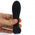 Stimolatore prostata vibrante in silicone nero 12,5 x 3,5 cm. - 2