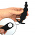 Cuneo Anale Progressivo Vibrante in Puro Silicone Nero da Passeggio 11,8 x 3 cm. - 0