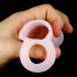Guaina per Pene con Anello per Testicoli color Carne 17 x 3,6 cm. - 4