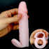 Guaina per Pene con Anello per Testicoli color Carne 17 x 3,6 cm. - 0