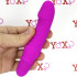 Stev - Vibratore Punto G con rilievi stimolanti in silicone fucsia 13,5 x 2,9 cm. - 1