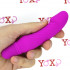 Stev - Vibratore Punto G con rilievi stimolanti in silicone fucsia 13,5 x 2,9 cm. - 0