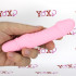 Stev - Vibratore Punto G con rilievi stimolanti in silicone rosa 13,5 x 2,9 cm. - 0