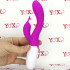 Vibratore rabbit in silicone fucsia sagomato con 30 vibrazioni 20 x 3,2 cm. - 0
