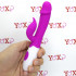 Vibratore rabbit fucsia in silicone con 30 vibrazioni 19,2 x 3,1 cm. - 1