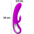 Vibratore rabbit con succhia clitoride ricaricabile USB Nicola di Pretty Love 24 x 3,5 cm. - 3