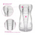 Masturbatore Trasparente Ice con Striature Stimolanti TPE - 2