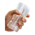 Masturbatore Trasparente Ice con Striature Stimolanti TPE - 0
