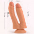 Dildo Realistico Doppia Penetrazione 17x3 e  14x3.5 cm. - 4