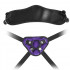 Imbracatura Universale per StrapOn con 4 Anelli in Silicone Intercambiabili Nero e Viola - 2