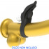Anello Vibrante in Silicone da 2,3 cm. con Stimolatore Clitoride Nero - 0