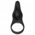 Anello Vibrante in Silicone da 2,3 cm. con Stimolatore Clitoride Nero - 2