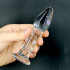 Fallo Anale e Vaginale in Vetro Pyrex Infrangibile con Rilievi 13 x 3,3 cm. Trasparente - 2