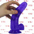 Fallo Realistico in Jelly Morbido e Flessibile 18 x 4,1 cm. Viola - 1