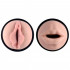 Masturbatore Doppio a Forma di Vagina e Bocca Penetrabili in TPE 22 x 6 cm. - 1