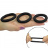 Set di Cockring in Silicone 3, 3,6 e 4 cm. Nero - 0