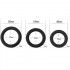 Set di Cockring in Silicone 3, 3,6 e 4 cm. Nero - 2