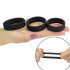 Set di Cockring in Silicone 3,8, 4,3 e 4,8 cm. Nero - 0
