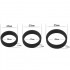 Set di Cockring in Silicone 3,8, 4,3 e 4,8 cm. Nero - 2