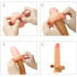 Guaina Vibrante Allunga Pene +5 cm. con Punte Stimola Clitoride in Silicone color Carne - 2