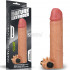 Guaina Vibrante Allunga Pene +5 cm. con Punte Stimola Clitoride in Silicone color Carne - 3