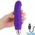 WAVER - Vibratore in Silicone con Rilievi Stimolanti 16,5 x 3,2 cm. Ricaricabile con USB Viola - 0