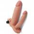 Guaina Realistica con Vibrazione per Doppia Penetrazione 18 x 3,8 cm. e 14 x 2,6 cm. Carne - 1