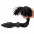 Cuneo Anale con Coda Nera da Pony 10,8 x 3,7 cm. Nero - 2