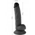 Dildo Realistico Nero 18 x 3,6 cm. Owen - 0