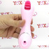 Succhia e lecca clitoride rosa 2 in 1 riscaldante con rotella lecca clitoride e funzione risucchio ricaricabile USB - 1