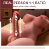 Busto Realistico LadyBoy MIAH con Dildo 17 x 4,5 cm, Vibrazione e Spinta Ricaricabile USB - 4