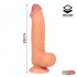 Dildo realistico Dual Layer con pelle scorrevole 20 x 4,5 cm. Thomas - 2