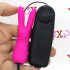 Mini coniglietto vibrante in silicone fucsia 9 x 2,3 cm. - 3