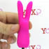Mini coniglietto vibrante in silicone fucsia 9 x 2,3 cm. - 1