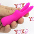 Mini coniglietto vibrante in silicone fucsia 9 x 2,3 cm. - 0