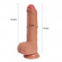 Fallo ultra realistico in silicone Dual Density color carne con ventosa 18 x 4 cm. Geoffrey - 7