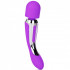 Massaggiatore 2 Motori Ricaricabile USB in Puro Silicone Viola 23 x 4,5 cm. - 0