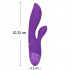 Vibratore rabbit Dual Lover in silicone viola ricaricabile USB 20,2 x 4,5 cm. - 5