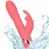 Vibratore Rabbit in Silicone Rosa con Rotazione, Spinta e Bunny 25 x 3,75 cm. - 3