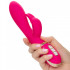 Vibratore rabbit in silicone rosa con bunny ricaricabile USB 22,5 x 5 cm. - 1