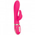 Vibratore rabbit in silicone rosa con bunny ricaricabile USB 22,5 x 5 cm. - 0