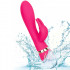 Vibratore rabbit in silicone rosa con bunny ricaricabile USB 22,5 x 5 cm. - 4