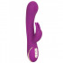 Vibratore Rabbit in Silicone Viola con Pulsazione e Bunny 25 x 4,5 cm. - 1