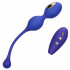 Ovulo doppio con elettrostimolazione in silicone viola ricaricabile USB 10,25 x 3,25 cm. e telecomandato wireless - 0