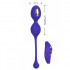 Ovulo doppio con elettrostimolazione in silicone viola ricaricabile USB 10,25 x 3,25 cm. e telecomandato wireless - 2