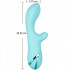 Vibratore rabbit rotante Catalina in silicone azzurro ricaricabile USB 20,2 x 3,75 cm. - 4