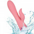 Vibratore rabbit rotante Pasadena in silicone rosa ricaricabile USB 21,5 x 3,75 cm. - 3