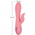 Vibratore rabbit rotante Pasadena in silicone rosa ricaricabile USB 21,5 x 3,75 cm. - 4