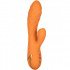 Vibratore rabbit Newport in silicone arancio ricaricabile USB 21,5 x 3,75 cm. - 0